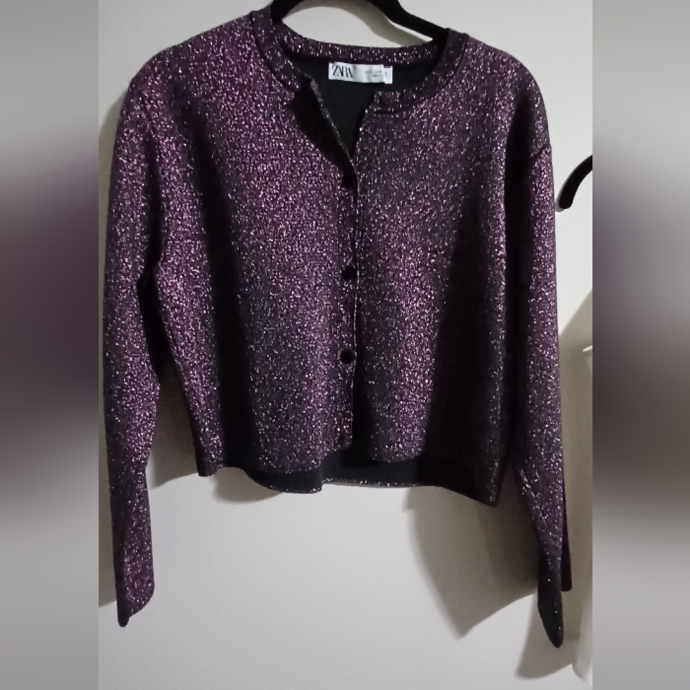 Zara Sparkling Purple Cardigan